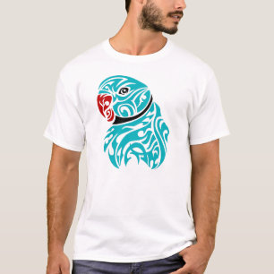 T-shirt Tatouage bleu de perroquet de ringneck