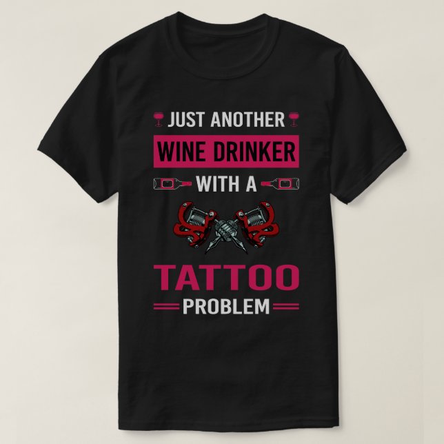 T-shirt Tatouage Boisson Vin (Design devant)