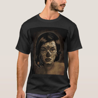 T-shirt Tatouage de Dia De Los Muertos Face