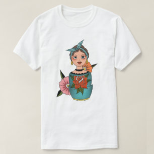 T-shirt Tatouage de poupée de nidification rétro