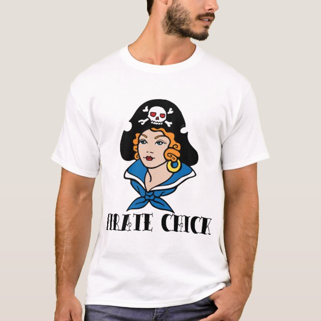 T-shirt Tatouage de poussin de pirate (Devant)