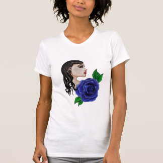 T-shirt tatouage de rose de bleu