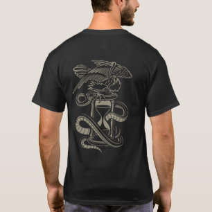 T-shirt Tatouage de serpent d'aigle de sablier