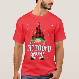 T-shirt Tatouage Gnome Buffalo Plaid Matching Famille Chri