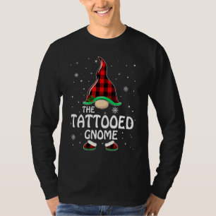 T-shirt Tatouage Gnome Buffalo Plaid Matching Famille Chri