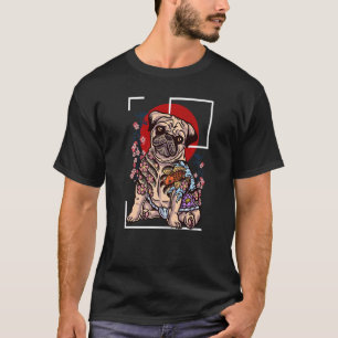 T-shirt Tatouage japonais Pug Chien amateur de Pug style Y