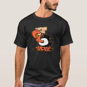 T-shirt Tatouage noir de bande dessinée de Buzzard