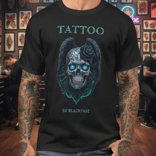 T-shirt Tatouage Professionnel Crâne Ailé Boutique de Tato
