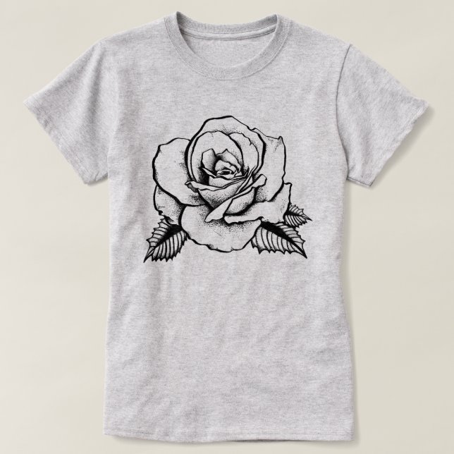 T-shirt tatouage rose (Design devant)