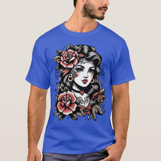 T-shirt Tatouage traditionnel de la fille tzigane
