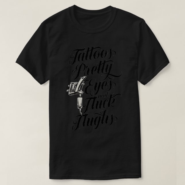 T-shirt Tatouages Filles Jolies Yeux Et Épais Cute I (Design devant)