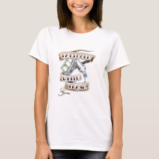 T-shirt tatoué de déchets blancs