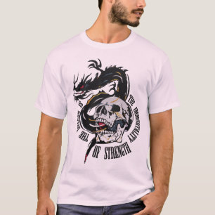T-shirt tattoo dragon immortality strenght tete de mort cr