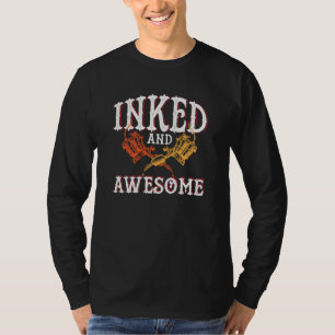 T-shirt Tattooed Daddy papa Tatouages Temporaires Encres e