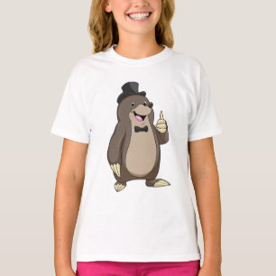 T-shirt Taupe en marié avec cravate