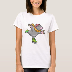 T-shirt Taupe Patinage à glace Patins à glace Sports d'hiv