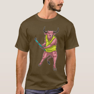 T-shirt Taureau de hockey