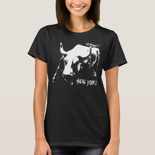 T-shirt Taureau de New York Hommes NY Chemise Souv (Devant)