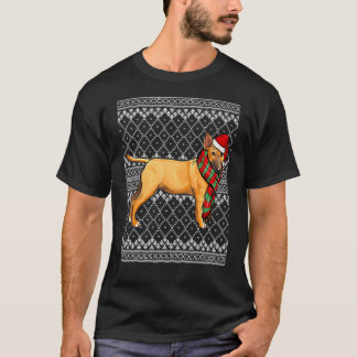T-shirt Taureau minier Terrier Père Noël Casquette Ugly C