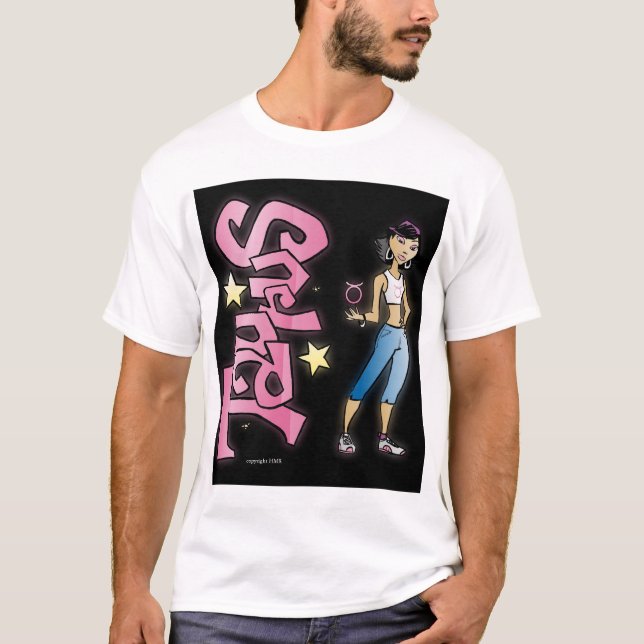 T-shirt Taureau-Noir femelle (Devant)