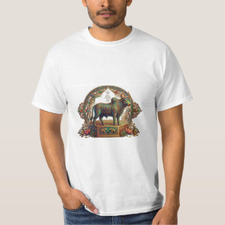 T-shirt Taureau sacré émeraude doré