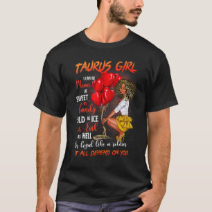 T-shirt Taurus Queen sucré comme bonbon Anniversaire pour