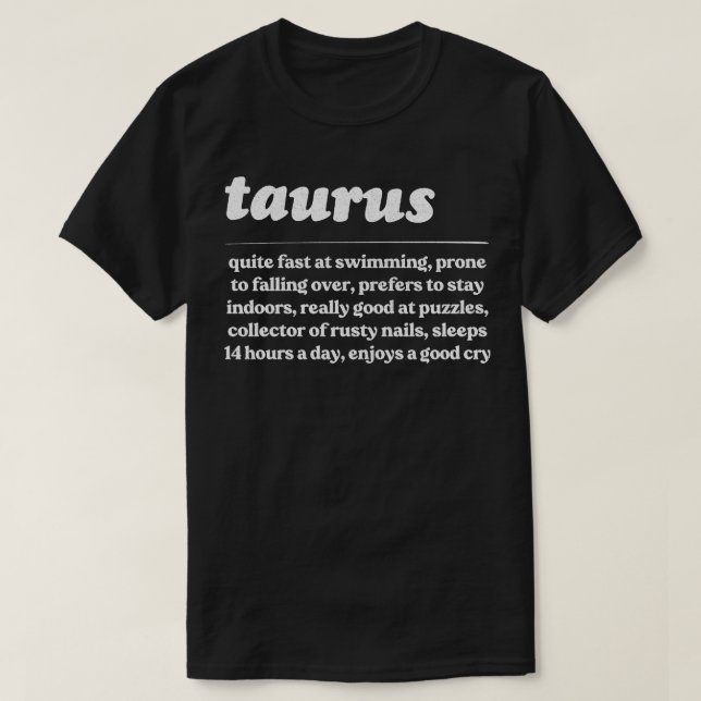 T-shirt Taurus ZodiacConception Cadeau Humoristique (Design devant)
