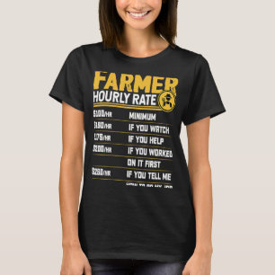 T-shirt Taux horaire d'agriculteur Agriculteur drôle amat