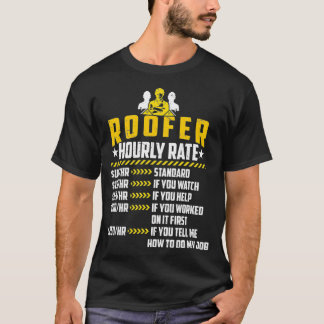 T-shirt Taux horaire de couverture Funny Roofing Entrepren