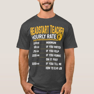 T-shirt Taux horaire de l'enseignant de départ - Enfance p