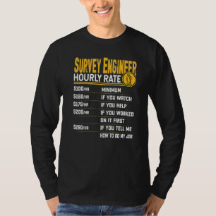 T-shirt Taux horaire de l'ingénieur géomètre  Technicien d
