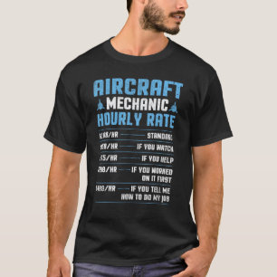 T-shirt Taux horaire de mécanicien d'avion - Avion Avion M