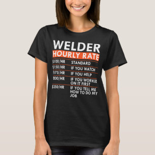 T-shirt Taux horaire de soudure Tig Mig Arc Soudage Taux d