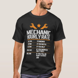 T-shirt Taux horaire de travail mécanique Taux horaire Tra