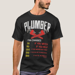 T-shirt Taux horaire du plombierFrais amusants de tuyau