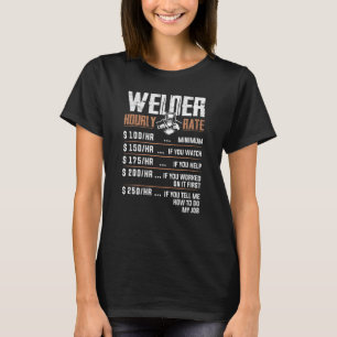 T-shirt Taux horaire souder artisan Flamme Metalsmith F