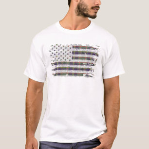 T-shirt Taylor American Flag Clan écossais Tartan