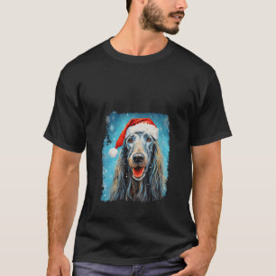 T-shirt Tazy Saluki Noël Long Cheveux Chien Tazi V Cou