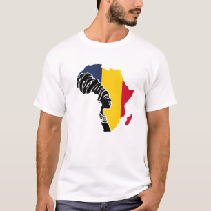T-shirt Tchad Drapeau Afrique Carte Patrimoine Ethnique No