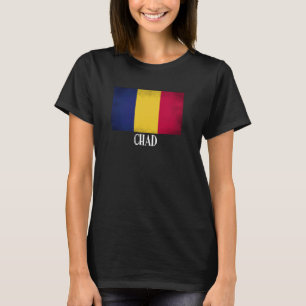 T-shirt Tchad Drapeau Vintage Fierté Rétro Dans Mon ADN Po