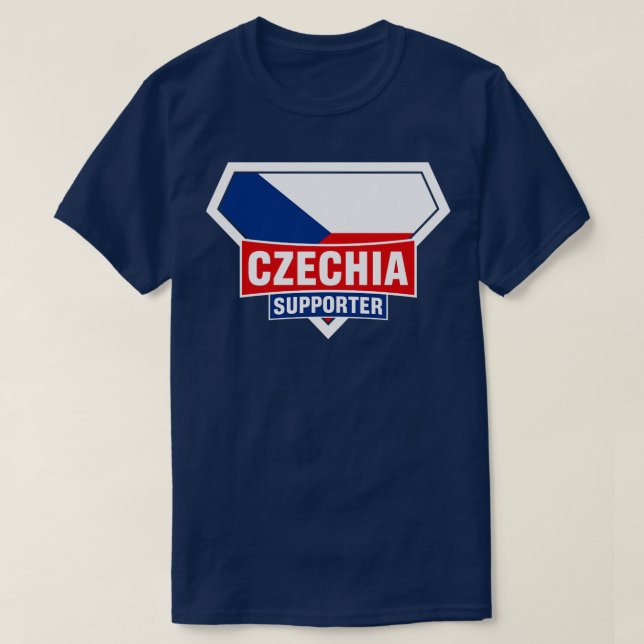 T-shirt Tchechia Super Drapeau Supporter (Design devant)