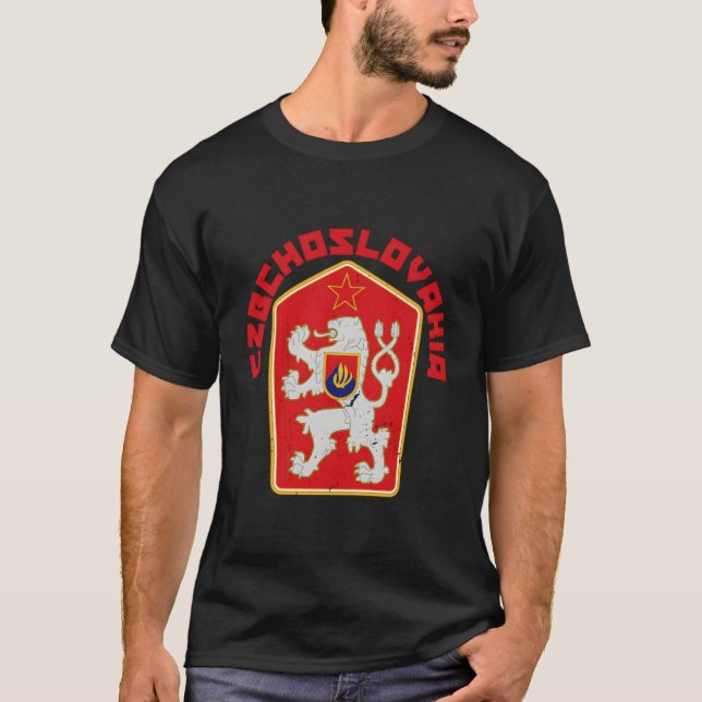 T-shirt Tchécoslovaquie Tchèque Slovaquie Europe centrale  (Devant)