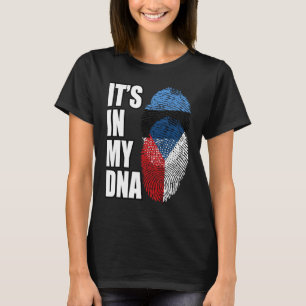 T-shirt Tchèque Et Estonien Mélanger L'ADN Patrimoine Du D