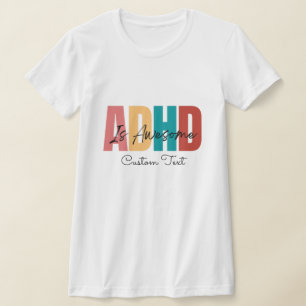 T-shirt TDAH Texte personnalisé Santé mentale personnalisé
