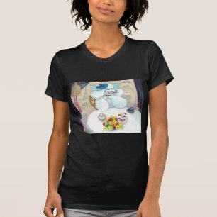 T-shirt Tea Party de caniche blanc