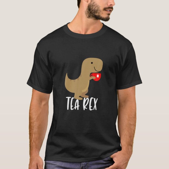 T-shirt Tea Rex T Funny Cute Tyrannosaurus Dino Tee (Devant)