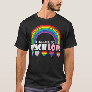 T-shirt Teacher Ally LGBT teaching love rainbow Pride Mont