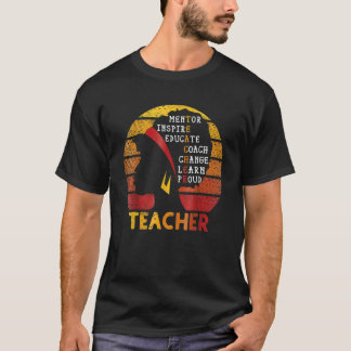 T-shirt Teacher Black History Month Afro African Prde Men 