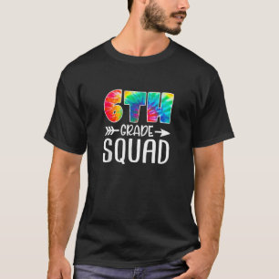 T-shirt Teacher De 6E Année Tie Dye Retour À L'École Ensei