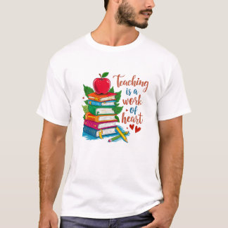 T-shirt Teacher est une oeuvre de coeur, Teacher's Day T-s